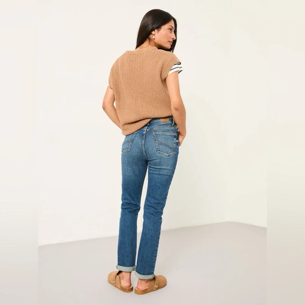 NEW Fat Face Chesham Girlfriend Jeans Denim High Rise Size 2 - Picture 4 of 16